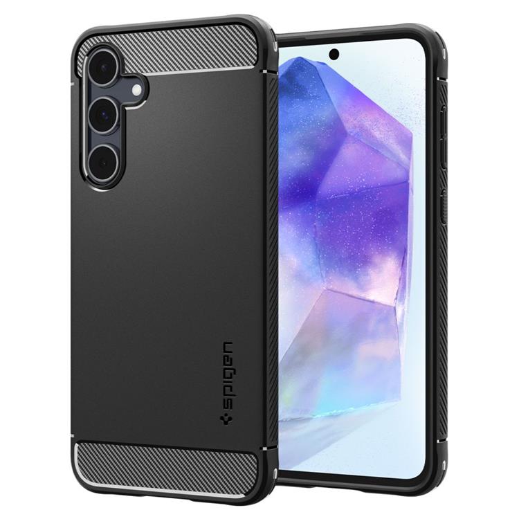 Spigen Spigen Galaxy A55 5G Mobilskal Rugged Armor - Svart