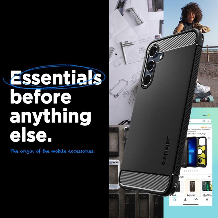 Spigen Spigen Galaxy A55 5G Mobilskal Rugged Armor - Svart