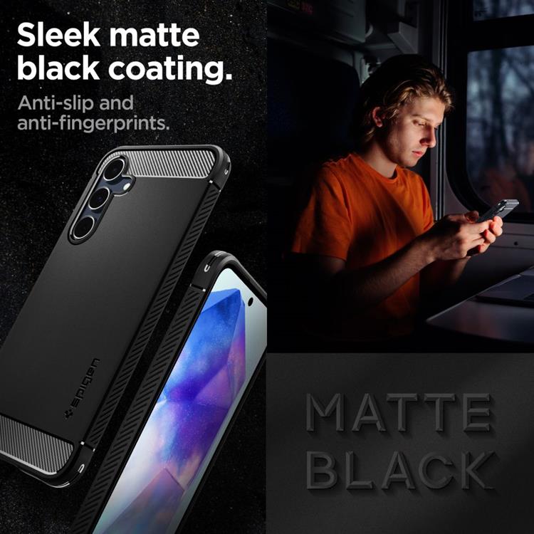 Spigen Spigen Galaxy A55 5G Mobilskal Rugged Armor - Svart