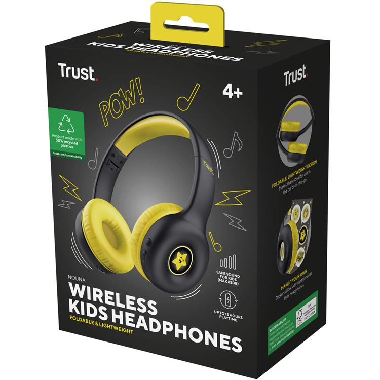 Trust Trust Trådlösa hörlurar För Barn - Svart