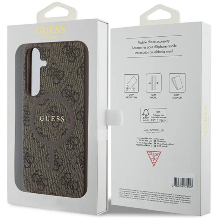 Guess Guess Mobilskal till Galaxy S24 Plus Magsafe Collection - Brun