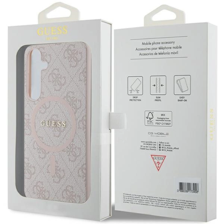 Guess Guess Mobilskal till Galaxy S24 Magsafe Collection - Rosa