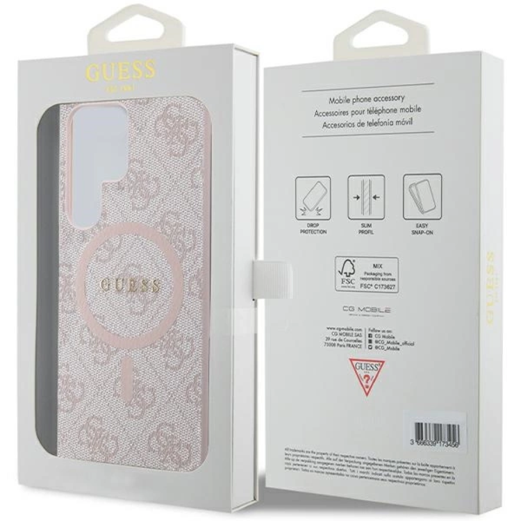 Guess Guess Mobilskal till Galaxy S24 Ultra Magsafe Collection - Rosa