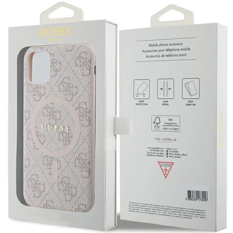 Guess Guess Mobilskal till iPhone 11/XR Magsafe Collection - Rosa