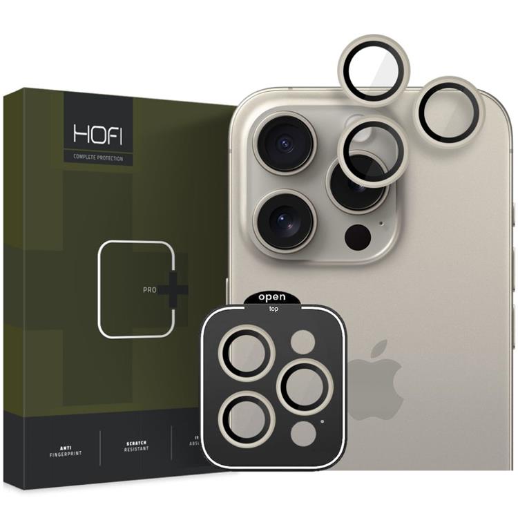 Hofi Hofi iPhone 15 Pro Max/15 Pro Kameralinsskydd Härdat glas - Titanium