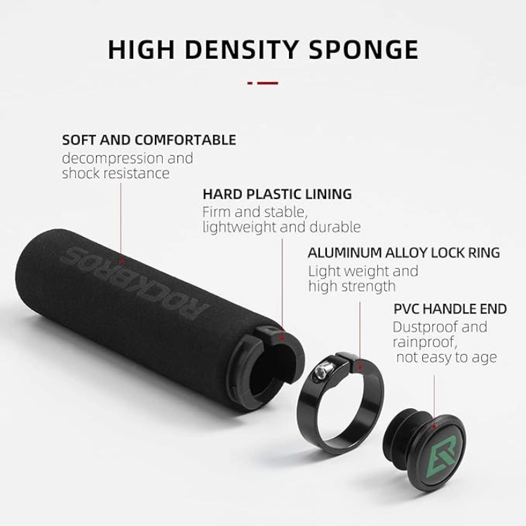 Rockbros Rockbros Bicycle Greppar Sponge - Svart