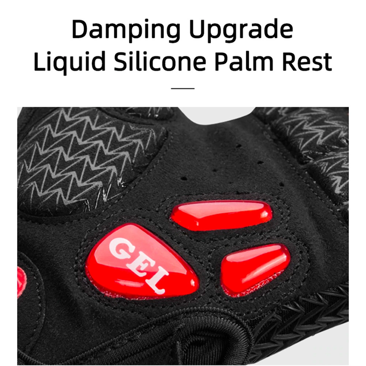 Rockbros Rockbros Cykel Handskar Med Gel Inserts S169BR M - Svart/Röd