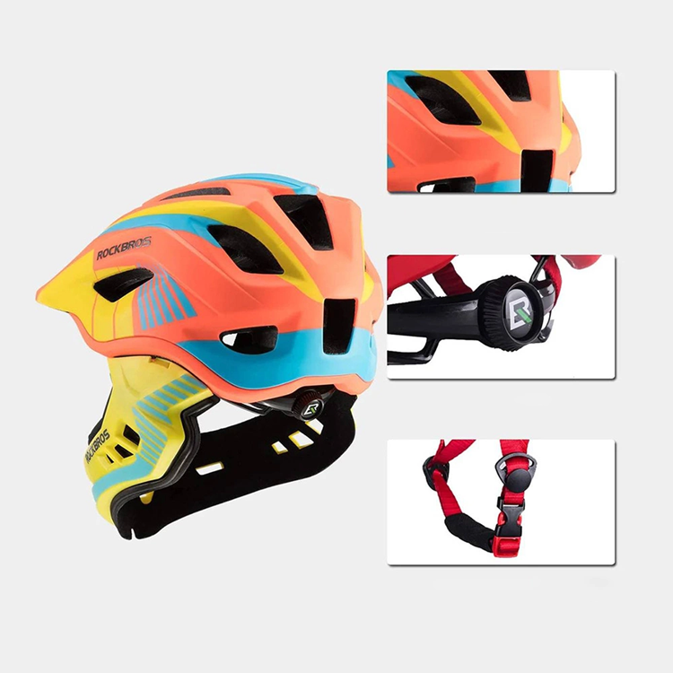 Rockbros Rockbros Cykelhjälm Med Detachable Visor S - Gul/Orange