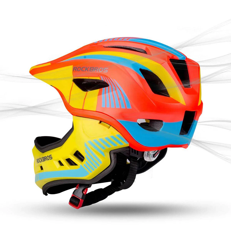 Rockbros Rockbros Cykelhjälm Med Detachable Visor S - Gul/Orange