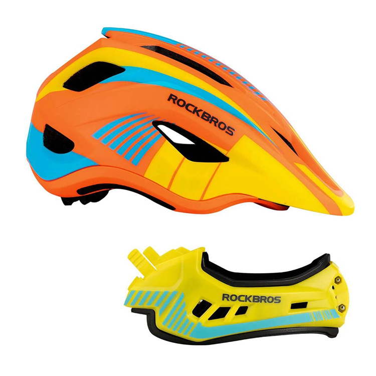 Rockbros Rockbros Cykelhjälm Med Detachable Visor S - Gul/Orange