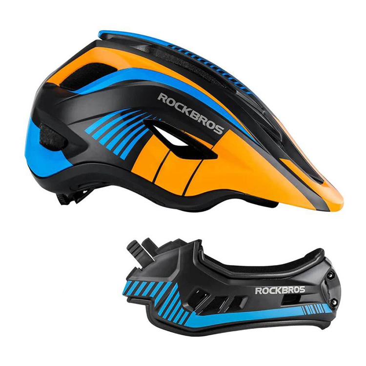 Rockbros Rockbros Cykelhjälm Med Detachable Visor S - Svart/Orange