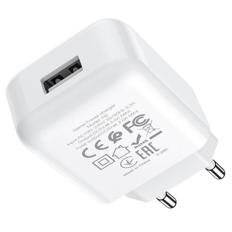 Hoco Hoco Väggladdare Adapter USB-A - Vit