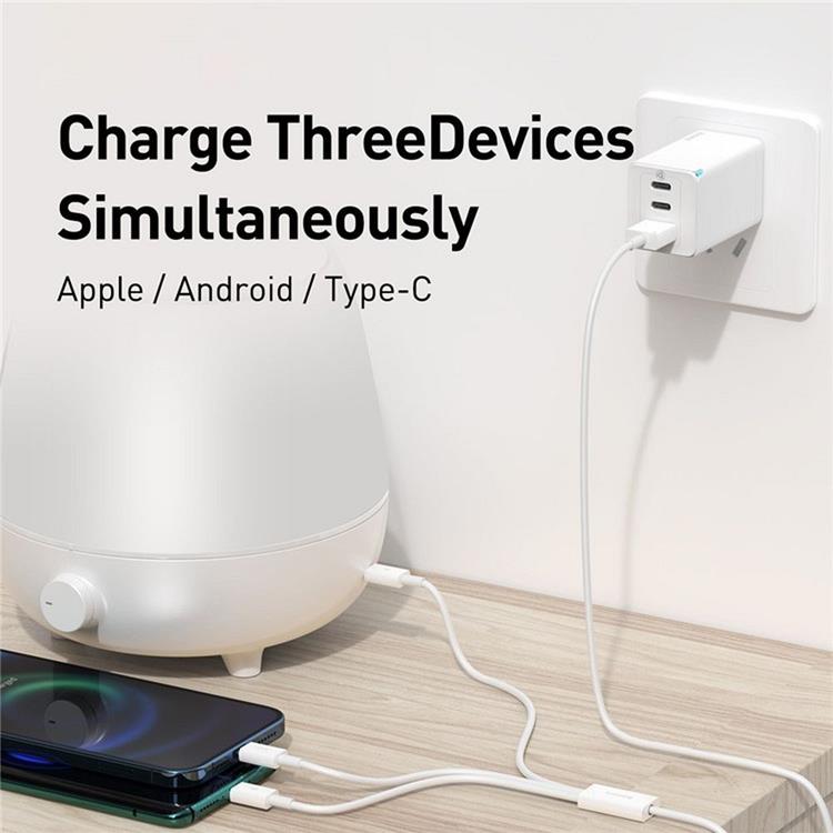 BASEUS Baseus 3in1 USB-A till USB-C Lightning microUSB kabel 0.5m