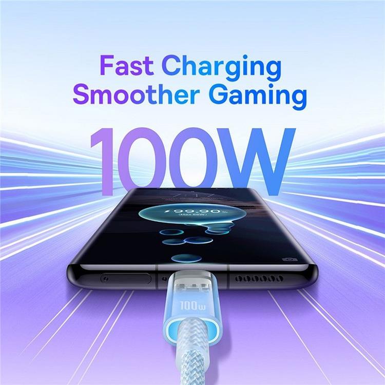 BASEUS Baseus USB-C till USB-C kabel 2m 100W - Blå