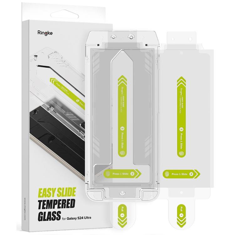 Ringke [2-Pack] Ringke Galaxy S24 Ultra Härdat Glas Skärmskydd Easy Slide - Clear