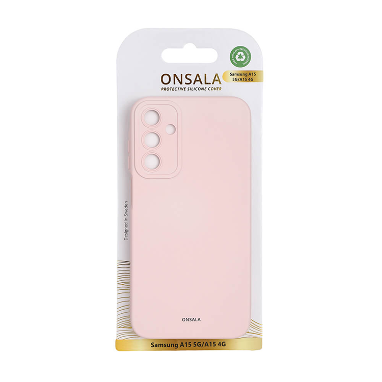 Onsala Onsala Mobilskal till Galaxy A15 4G/5G Silikonkänsla - Rosa