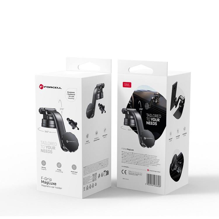 Forcell Forcell Bilhållare Magnetic F-Grip MagLuxe - Svart