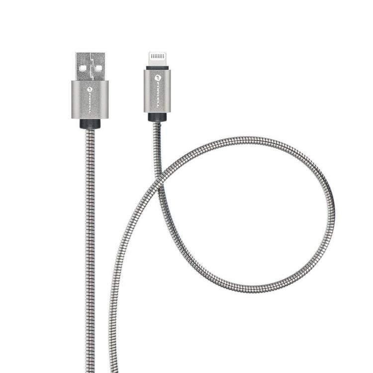 Forcell Forcell USB-A till Lightning kabel C236 1m - Silver