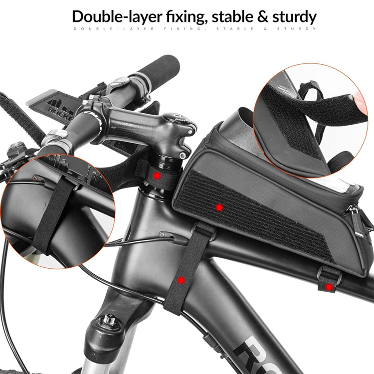 Rockbros Rockbros Cykelväska Vattentät För Ram med Mobilskal 029-1BK - Svart