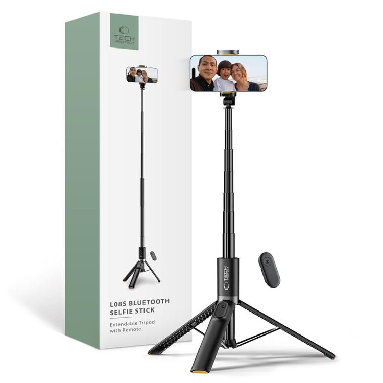 Tech-Protect Tech-Protect Selfie Stick Tripod Bluetooth LOS8 - Svart