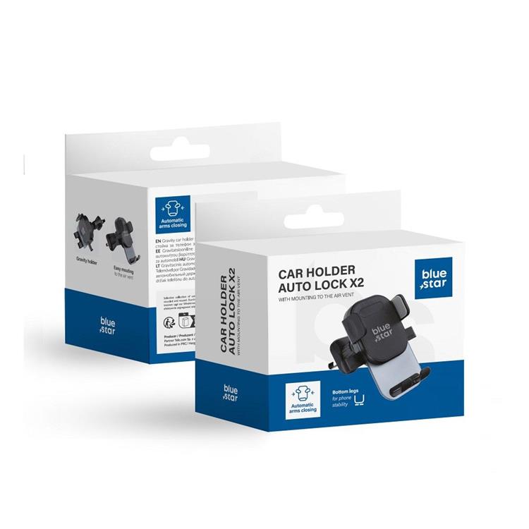 Blue Star Blue Star Bilhållare Auto Lock X2 Inlet Grill - Svart