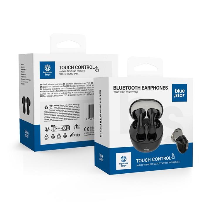 Blue Star Blue Star Trådlösa In-Ear Hörlurar TWS BK99 - Svart