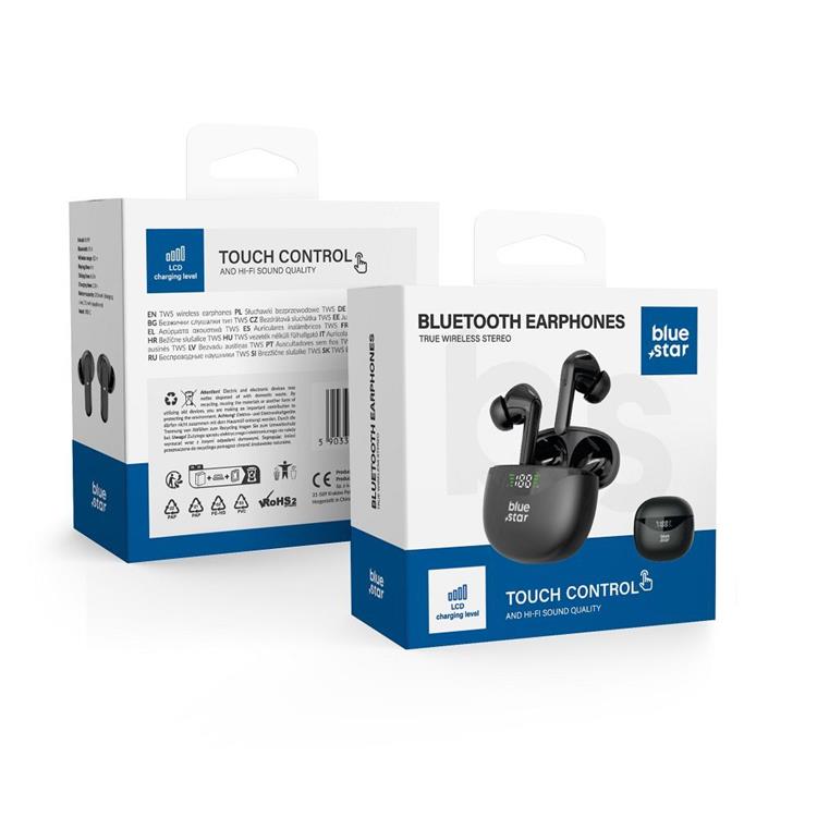 Blue Star Blue Star Trådlösa In-Ear Hörlurar TWS T60 - Svart