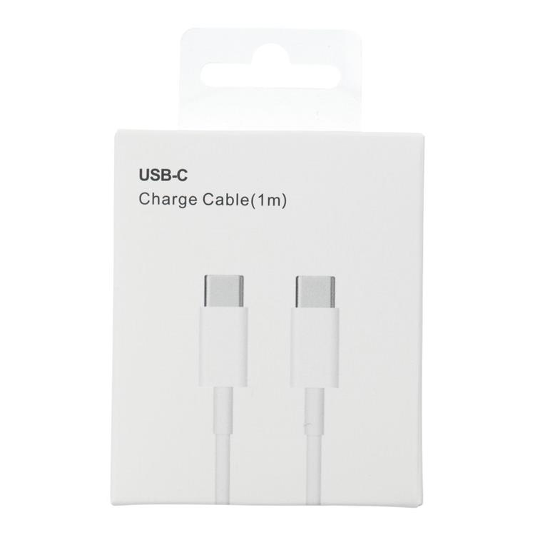 OEM USB-C till USB-C kabel 1m 60W HD-Box - Vit