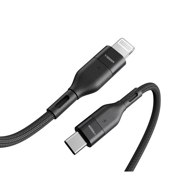 Veger Veger USB-C till Lightning kabel 1.2m - Svart