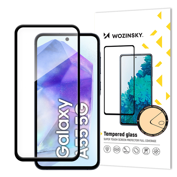 Wozinsky Wozinsky Galaxy A55 5G Härdat Glas Skärmskydd Full Glue - Svart