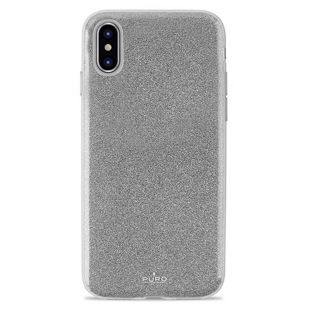 Puro Puro iPhone XS Max Shine Cover - Silver