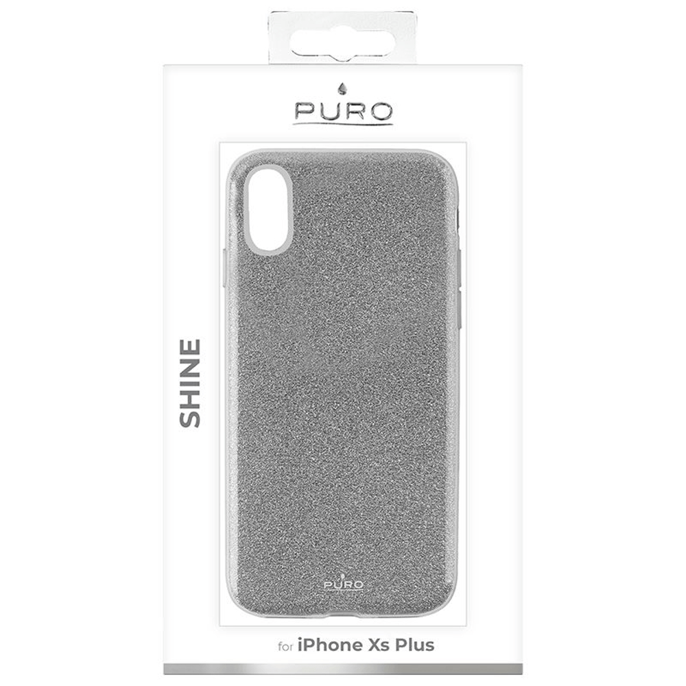 Puro Puro iPhone XS Max Shine Cover - Silver