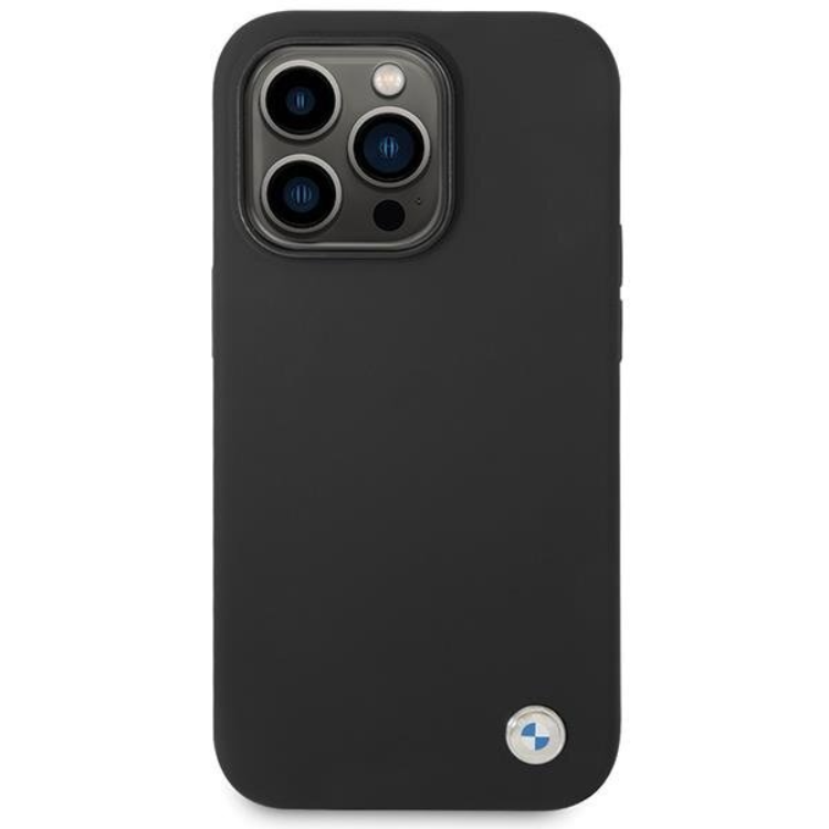 BMW BMW Mobilskal till iPhone 15 Pro Silikon Metal Logo - Svart