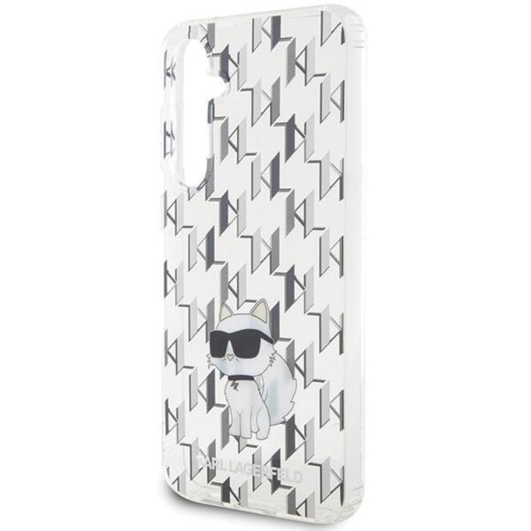 KARL LAGERFELD Karl Lagerfeld Mobilskal till Galaxy S23 FE Monogram Choupette - Transaprent