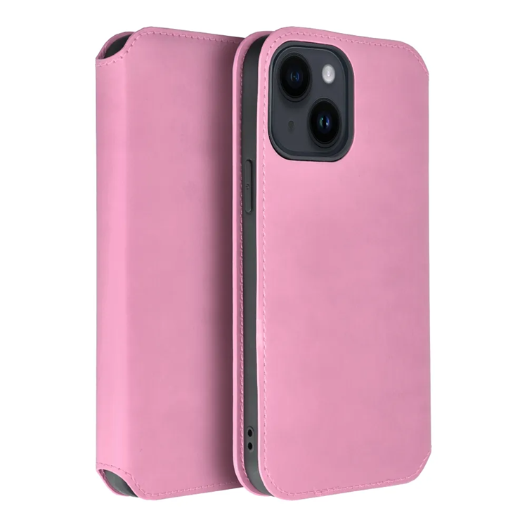 OEM iPhone 15 Plus Plånboksfodral Dual Pocket - Rosa