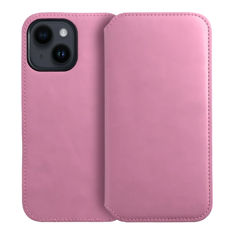 OEM iPhone 15 Plus Plånboksfodral Dual Pocket - Rosa