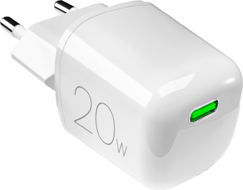 UTGATT1 Puro Gan Väggladdare 20W USB-C - Vit