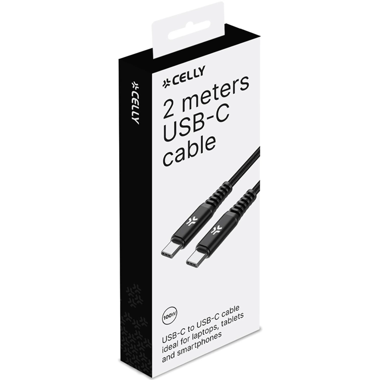 Celly Celly USB-C Till USB-C Kabel 2m - Vit