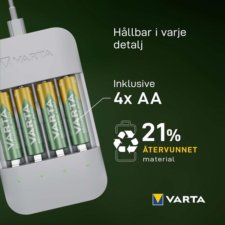 VARTA Varta 4x AA 2100 mAh Eco Charger Pro Recycled
