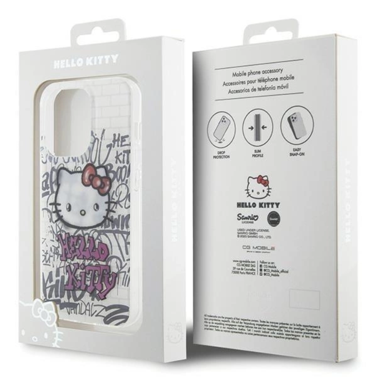 Hello Kitty Hello Kitty Mobilskal till iPhone 11/XR Bricks Graffiti - Vit