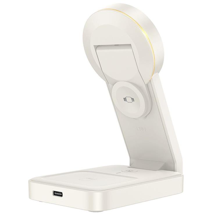 Hoco HOCO 3-in-1 Trådlös laddare iPhone - Apple Watch - Airpods - Vit