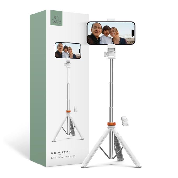 Tech-Protect Tech-Protect Bluetooth Selfie Stick Tripod - Vit