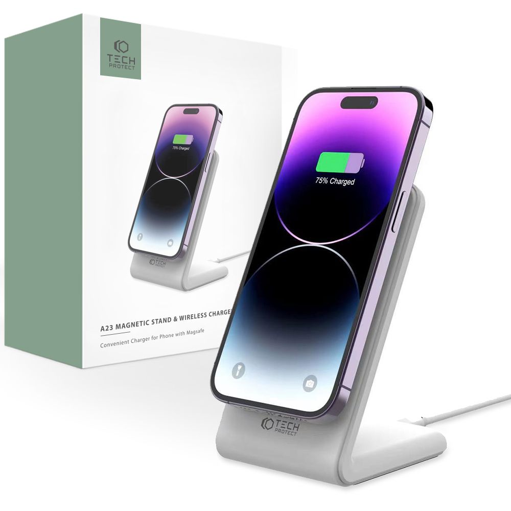 Tech-Protect Tech-Protect Trådlös Laddare Magsafe Magnetic 15W - Vit