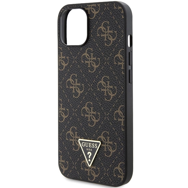 Guess Guess iPhone 15/14 Plus Mobilskal Triangle Metall Logo - Svart