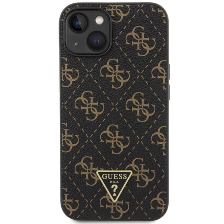 Guess Guess iPhone 15/14 Plus Mobilskal Triangle Metall Logo - Svart