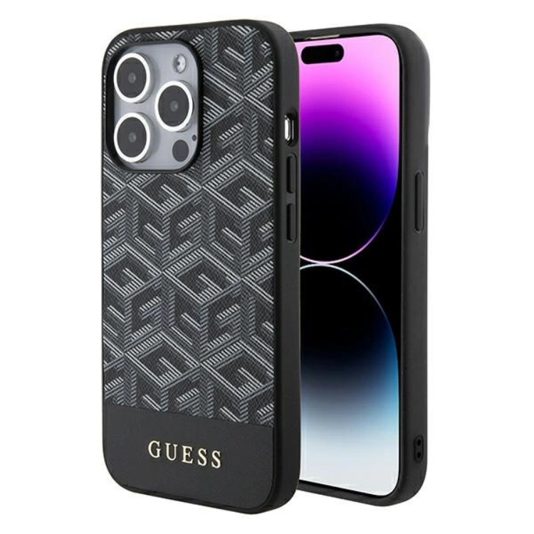 Guess Guess Mobilskal till iPhone 15 Pro Max Magsafe GCube Stripes - Svart