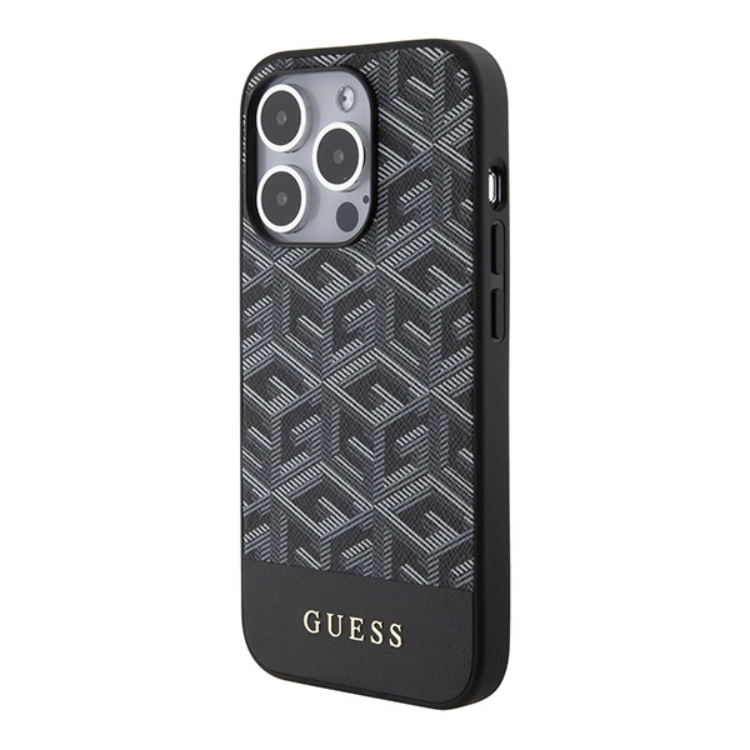 Guess Guess Mobilskal till iPhone 15 Pro Max Magsafe GCube Stripes - Svart