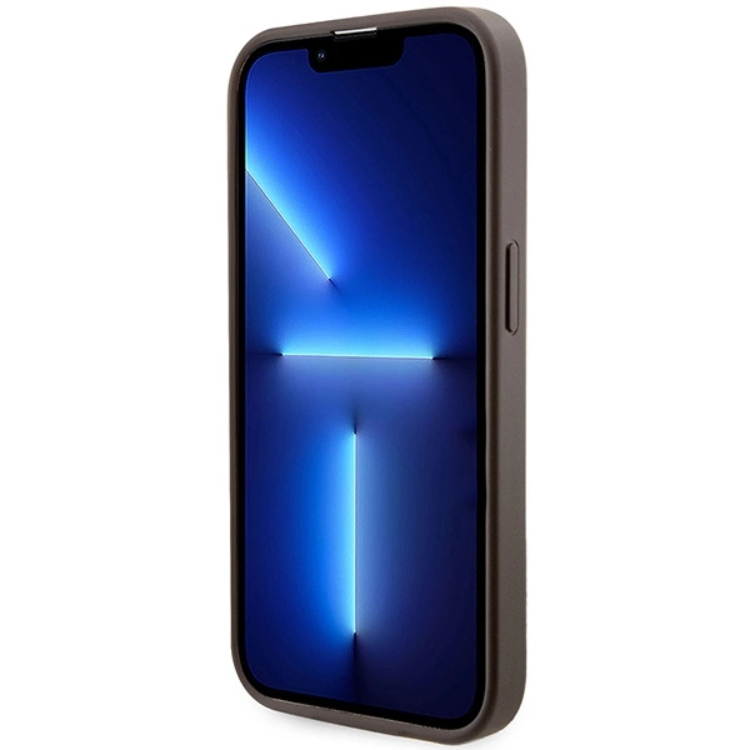 Guess Guess Mobilskal till iPhone 15 Pro Magsafe Printed Stripes - Brun