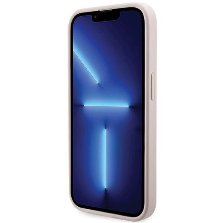 Guess Guess Mobilskal till iPhone 15 Pro Magsafe Printed Stripes - Rosa