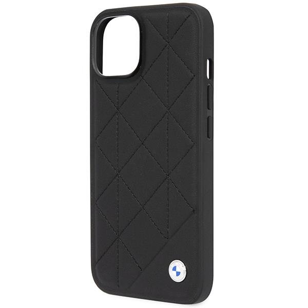 BMW BMW Mobilskal till iPhone 14 Läder Quilted - Svart